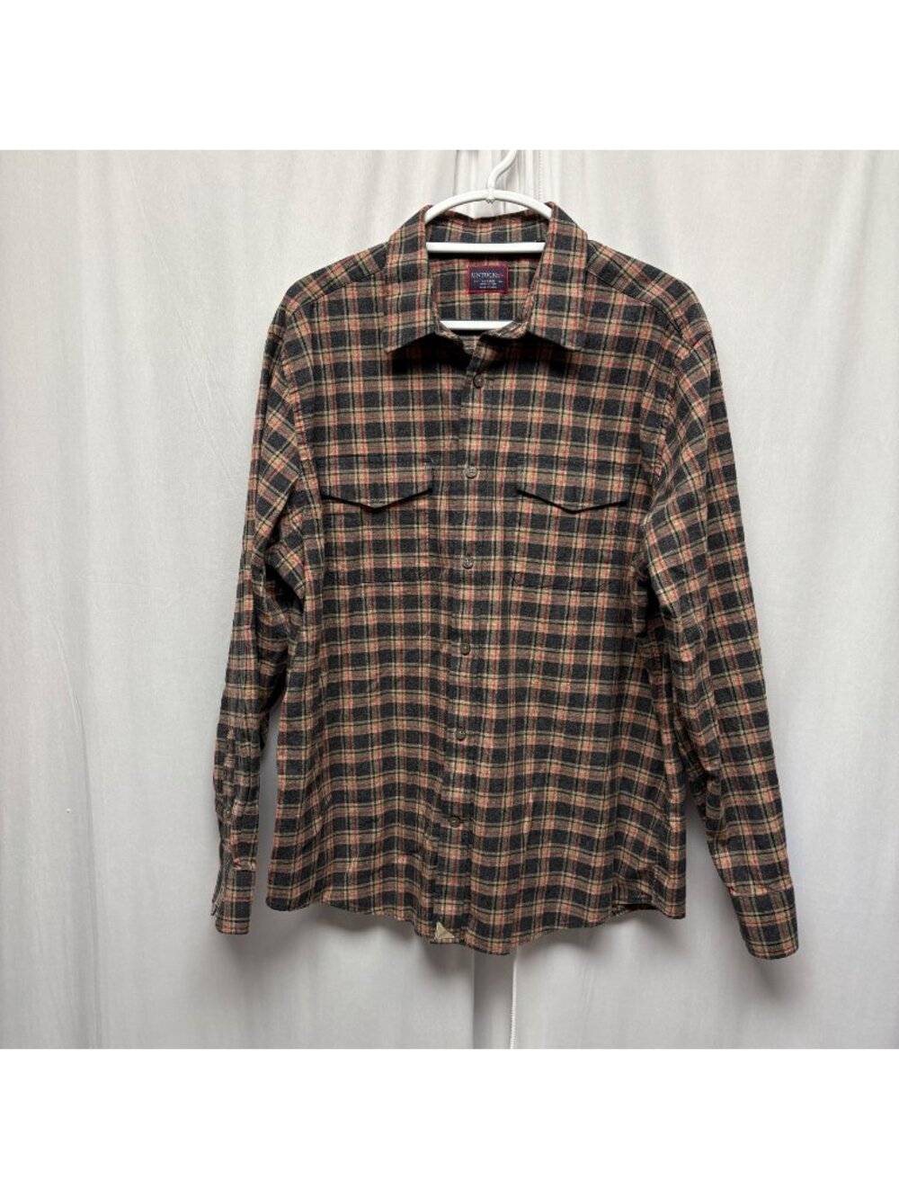 UNTUCKit Frunza Plaid Button Up Shirt Mens Size XL Cotton Long Sleeve Casual